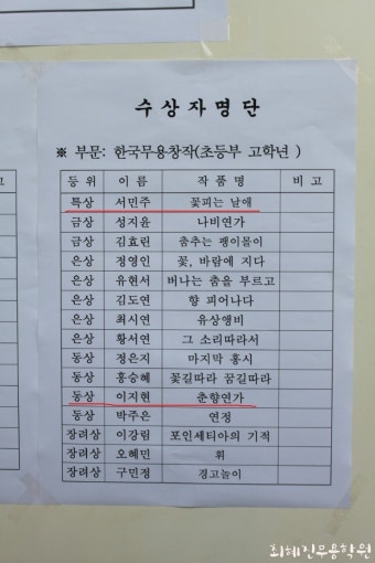 2014년 고양예고 콩쿨