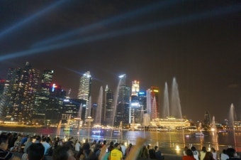 [싱가폴여행]가든바이더베이 (Gardens by the bay),마리나베이 샌즈(Marina Bay Sands) 레이저 쇼 ' Waterfull Show'