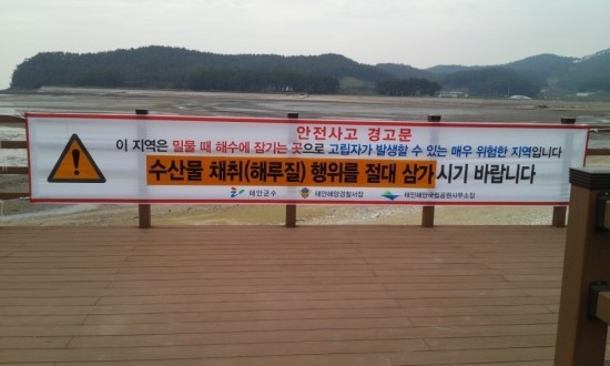 부부 해루질 중 물에 빠져 사고, 아내 심정지..태안 해안가 안전수칙 강조