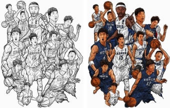 한국 남자농구 국가대표팀 _ 인천아시안게임 2014 by 광작가