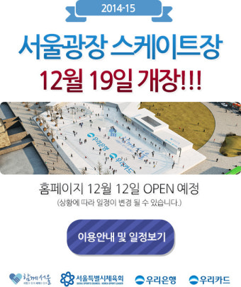 서울광장 스케이트장 12월19일 개장