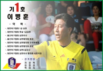대한축구협회심판헙의회장 선거  12/28   (이병훈심판 후보  )