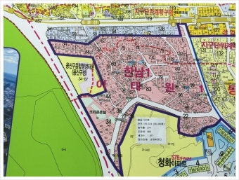 한남뉴타운 1구역 지도