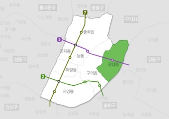 서울 광진구 광장동 위치 정보