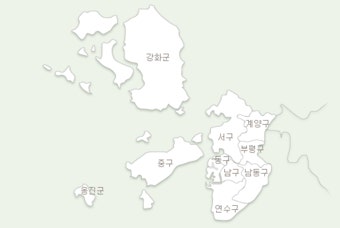 서울 지도, 경기도, 인천 지도