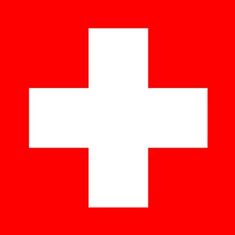 스위스 국기와 레드 로고 에디션