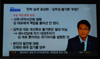 새누리당 친박 윤상현의원 김무성대표 대선후보불가론 부적절한 발언