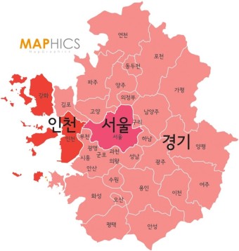 [전국지도] 권역별 분포 지도[경기 지도],[강원 지도]
