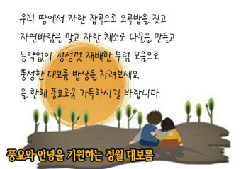 정월대보름 인사드려요.