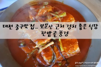 대전 중구맛집_ 보문산 근처 경치좋은 식당 한밭골 풍경