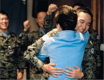 남수단 한빛부대 장병 만난 朴대통령