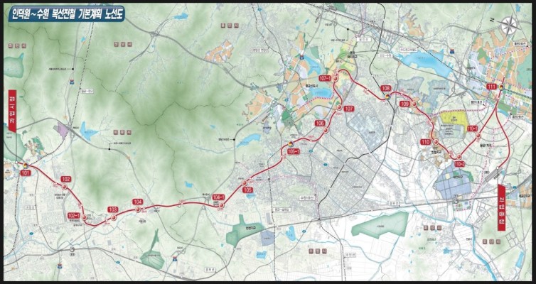 인덕원~수원 복선전철 기본계획 노선도 | 블로그