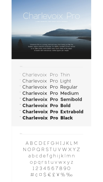 [영문폰트]산세르프서체,고딕폰트,홍대디자인학원,봄아카데미 Charlevoix Pro - Free Font