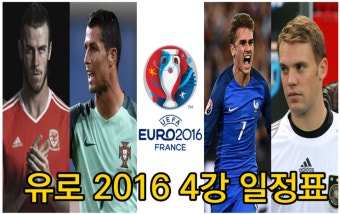 유로2016 준결승 4강 일정표