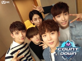 [세븐틴] 160428 MCOUNTDOWN 트위터 #조슈아 #우지 #정한 #승관 #도겸 #보컬유닛