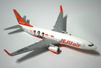 제주항공(JEJU AIR) 송중기 래핑 모형비행기/모형항공기. B737-800(1대200)
