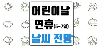 어린이날 연휴(5~7일) 서귀포(제주도) 날씨 확인하세요
