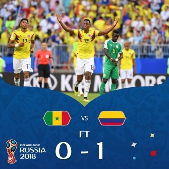 2018 FIFA 러시아 월드컵 H조 최종 결과 : 콜롬비아, 일본 16강 진출