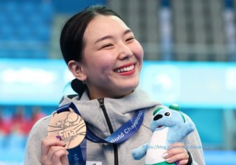 광주세계수영선수권대회 1m스프링보드 김수지 동메달!