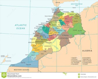모로코 지도 여행 수도 라바트 위치 서사하라 분쟁 대륙 카사블랑카 사막