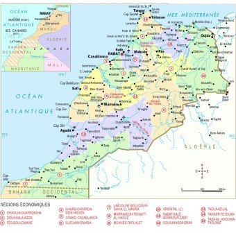 모로코 지도 고해상도 여행지도 시간 수도 대륙 언어