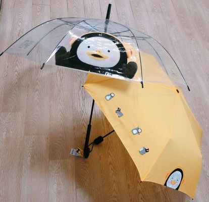 펭수 우산 2종 비교 (카카오 펭수 일러스트보더 3단 우산 VS GS25 펭수 투명 장우산) | 블로그