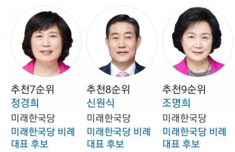 미래한국당 비례대표 후보!