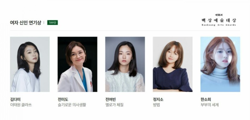2020 백상예술대상 TV부문 여자신인상 후보5, 그들의 명대사, 운명은? | 블로그