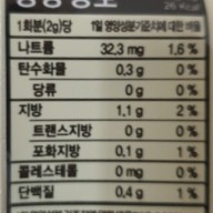 [사은품/동아식품] 대천김 영양성분 (칼로리26kcal, 총량4g) - 탄수화물0.6g