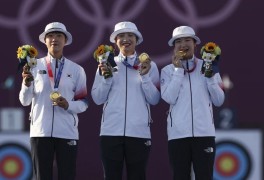 ♥ 도쿄 올림픽, 한국 여자 양궁(강채영, 장민희, 안산) 단체전...
