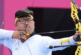 도쿄 올림픽 양궁 전관왕 도전, 남자 개인전 김우진 선수 8강 진출