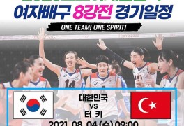 일본 탈락 2020 도쿄올림픽 여자 배구 8강 일정·대진표...