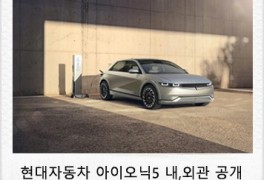 현대자동차 신형 아이오닉5 전기차 내외관 디자인 공개.