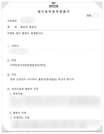 수원형사변호사 법률사무소지한, 마약범죄를 불송치결정으로~!!