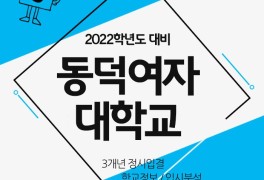 동덕여대 (동덕여자대학교) 정시등급 2022