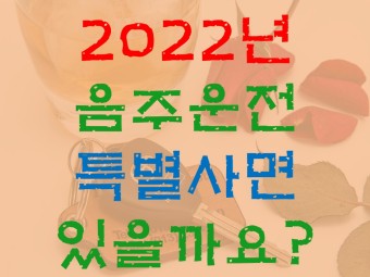 2022년 음주 특별사면 발표!! 음주운전 면허취소 제외!!