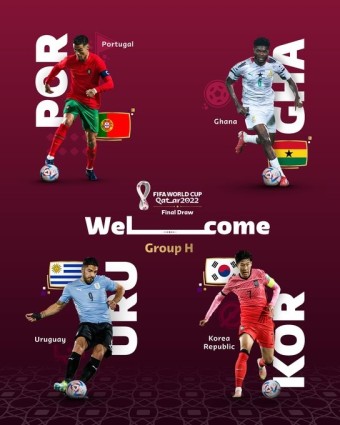 2022 카타르 월드컵 한국 H조 및 참가국 전체 일정