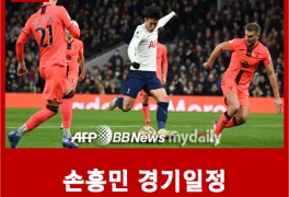 손흥민 경기일정 EPL 노리치전(5.23) 손흥민 득점왕 토트넘...
