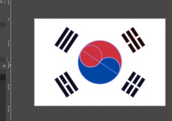 ssiun-korean-flag.scm (태극기 이미지 만들기) GIMP 2.10 및 GIMP 2.99.10 용