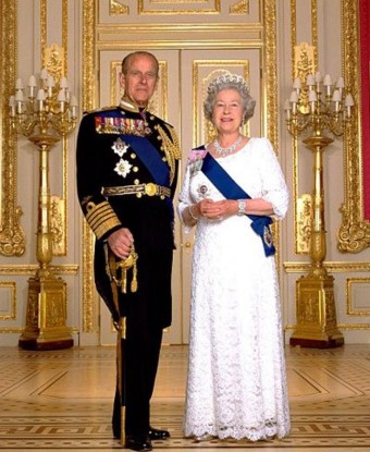 영국 엘리자베스 여왕과 남편 필립공 사진들