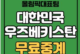 대한민국 우즈베키스탄 축구 중계 화성종합경기타운 황선홍...