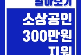소상공인 300만원 신청 하루만에 지급 완료 (방역지원금 대상...