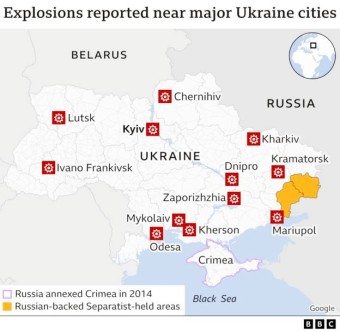러시아-우크라이나 침공 실시간 상황 by BBC