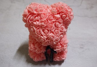 화이트데이 선물로 딱인 시들지 않는 장미꽃 곰돌이, 핑쿠핑쿠 귀여워!