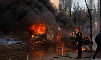 우크라 수도 키이우에 미사일 공격...'크림대교 폭발'에 대한 보복?