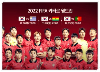2022년 카타르 월드컵 한국 우루과이 중계 실시간 보기