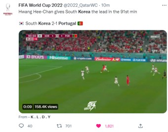 (카타르월드컵) 한국, 포르투갈 2-1 승리! 극적인 16강진출! (해외반응)
