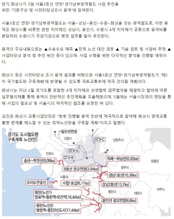 화성시, 서울3호선 연장·경기남부광역철도 사업 용역 추진