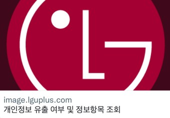 [LG U+] 엘지유플러스 개인정보 유출 여부 확인하는 방법
