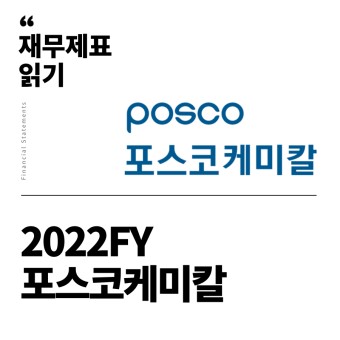 [재무제표 읽기] 2022년 포스코케미칼(사업보고서)